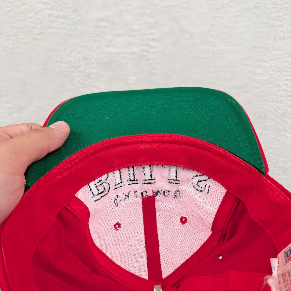 VTG Chicago Bulls Starter Hat Men's OSFA Red Green NBA Snapback Streetwear 90s - Picture 7 of 15